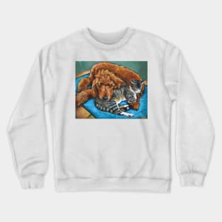 Cozy Time Poodle and Kitty Naptime Crewneck Sweatshirt